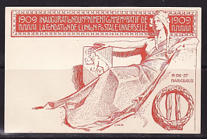 Швейцария, 1909, ВПС-UPU, 10c Выставка Скульптура почтовая карточка